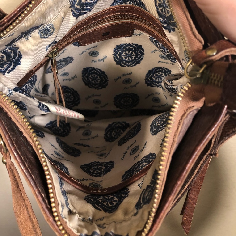 Lucky Brand Rayla Leather Textured Boho Purse - Picture 7 of 14